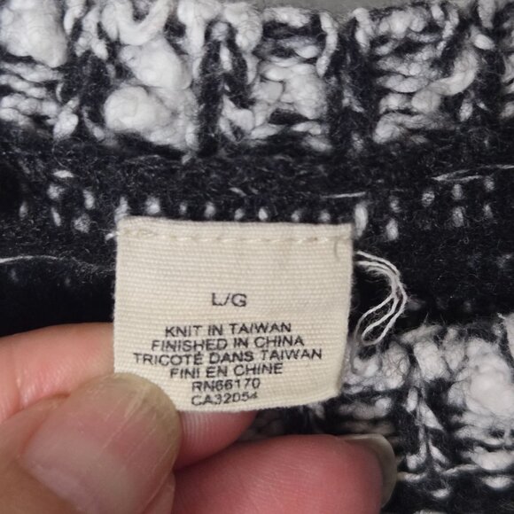 Anthropologie Moth Size L Staccato Stripe Tweed Lace Tunic Wool Blend Sweater - Picture 12 of 13